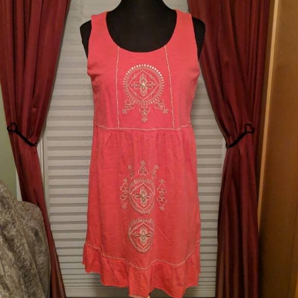 J. Jill Dresses & Skirts - 💕J.Jill Medium Orange and Gold Dress